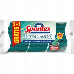 SPONTEX SCRUB FLEX ZMYWAK KUCHENNY 3 SZTUKI